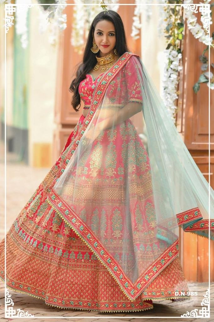 Designer Phantom Silk Bridal Lehanga Choli With Dupatta