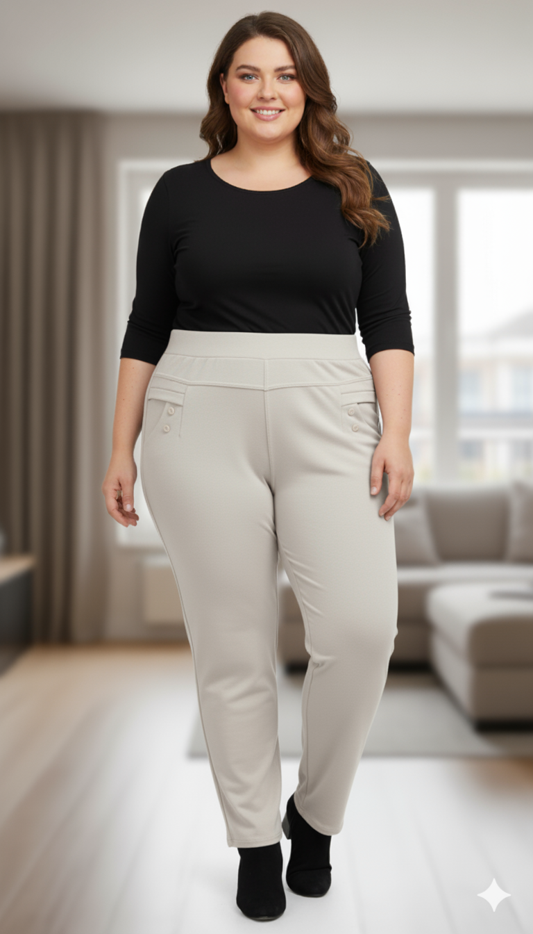 Stretchable Pants Bottom Wear White