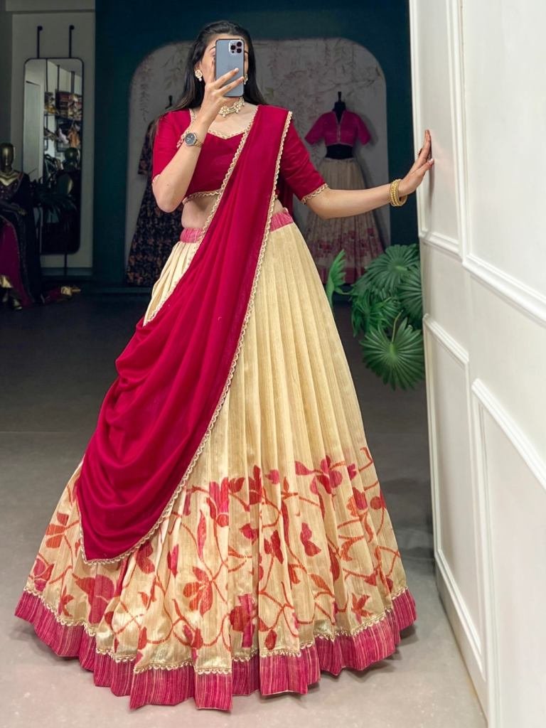 Amazing Unique Festival Wear Trendy Silk Lehenga