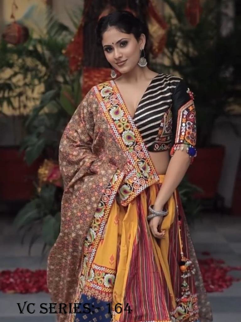 Daandiyarash Printed Muslin Cotton Lehenga Choli