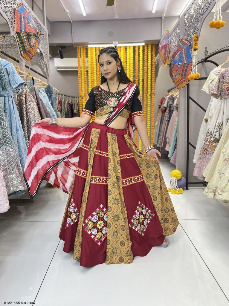 Full Stitched Fancy Printed Rayon Lehenga Choli