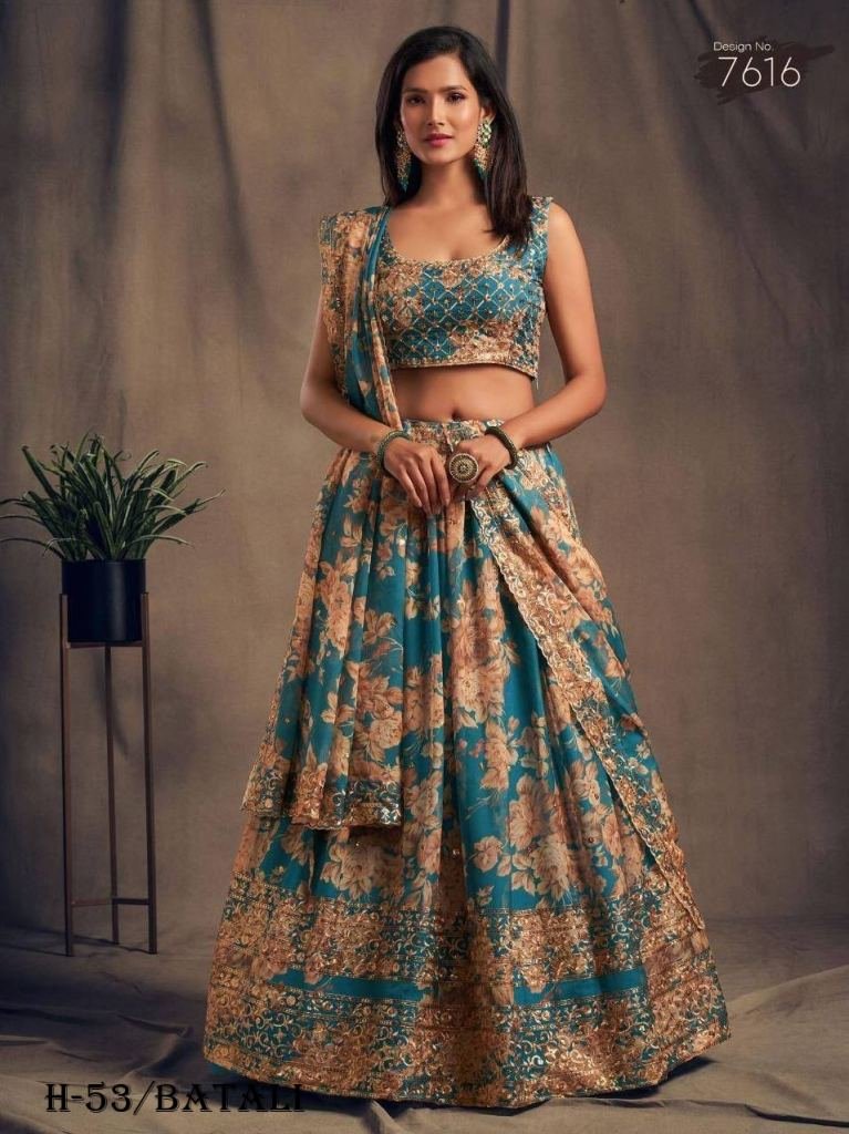 Organza Batali Lehenga Choli With Dupatta