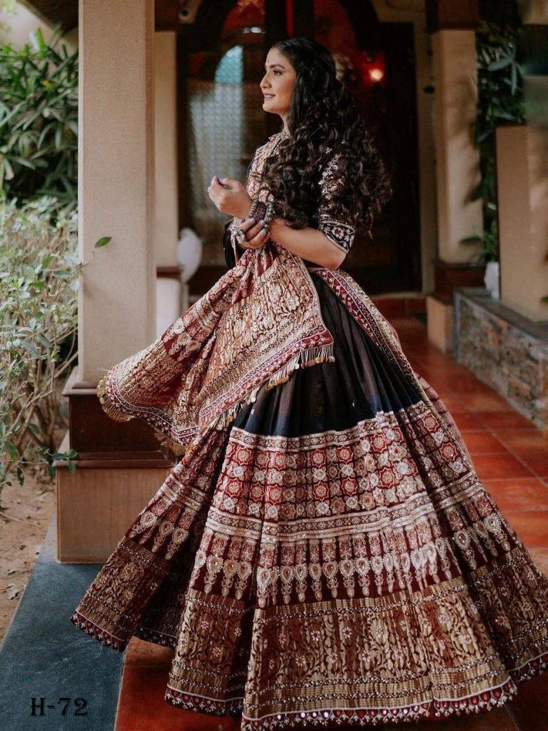 Premium Cotton Black Lehenga Choli and Dupatta