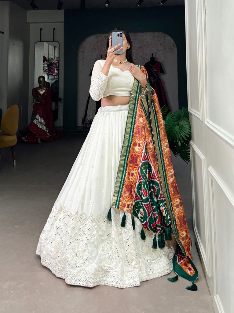 Premium Lehenga With Printed Dola Silk Dupatta