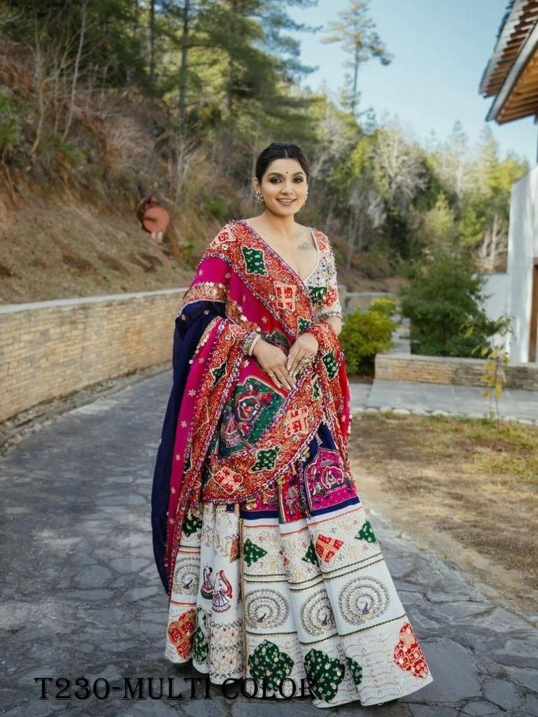 Printed Multi Color Pure Muslin Cotton Chaniya Choli