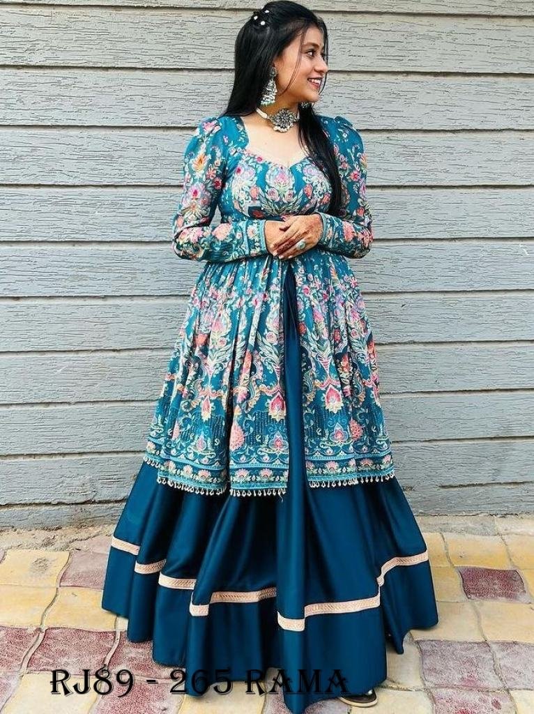 Rama Colour Fiyona silk Fancy Indo Western Lehenga Choli