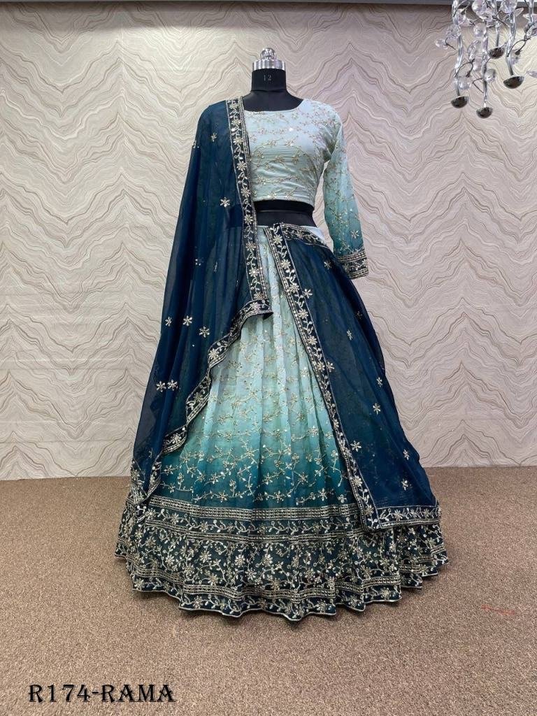 Rama Exclusive Wedding 5MM Sequence And Embroidered Lehenga Choli