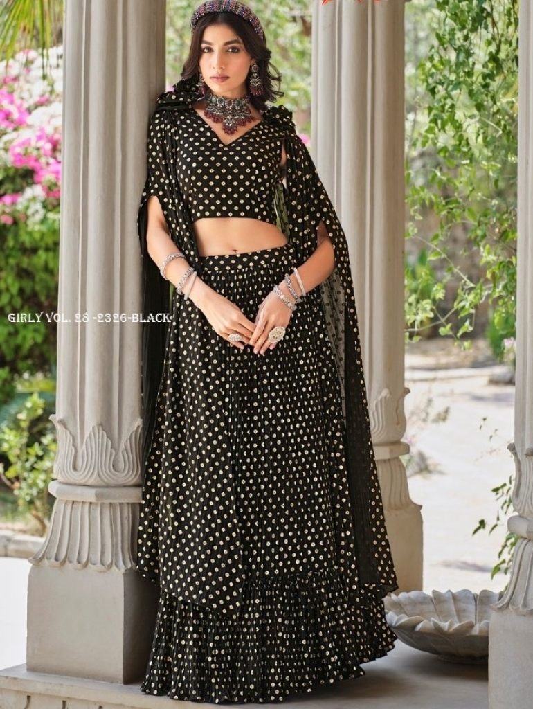 Shubhkala Present New Exclusive Foil Printed Stitched Lehenga Choli with Fancy Dupatta 2326
