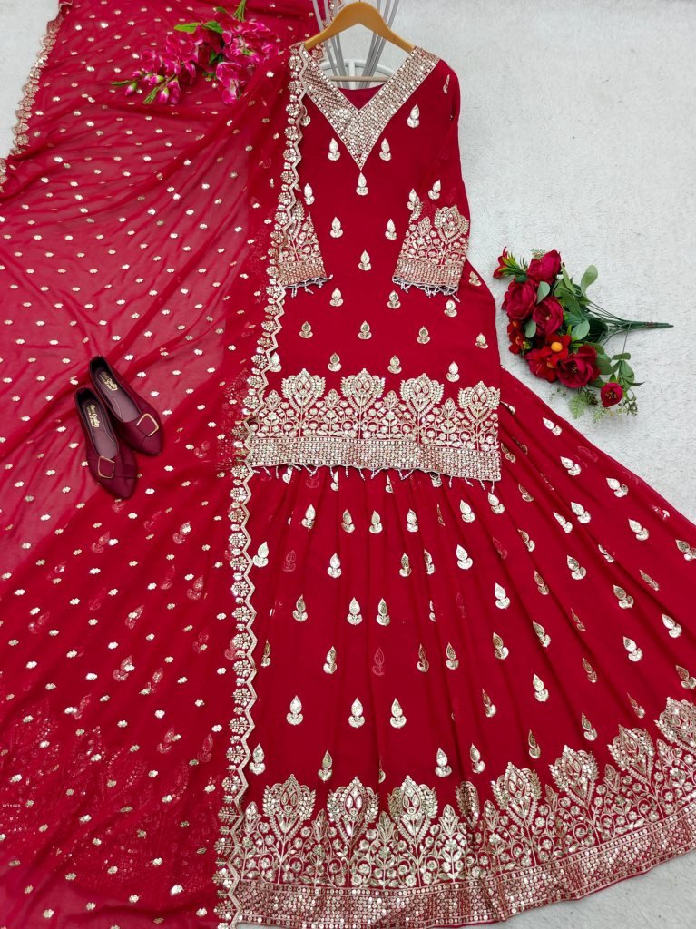 Stunning Red Lehenga Top Set Perfect for weddings