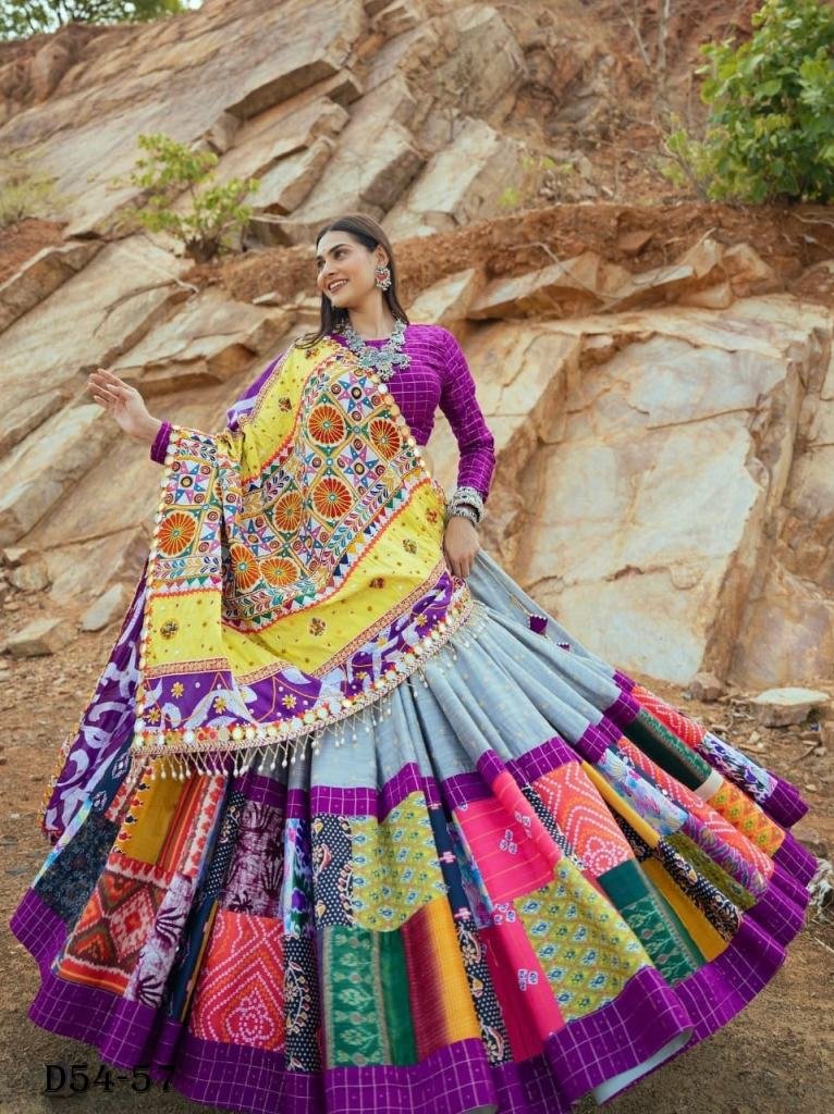 Traditional Digital Print Muslin Cotton Lehenga Choli