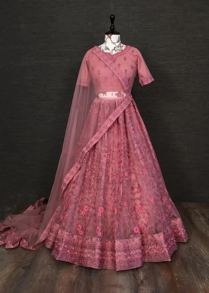 vaishanavi embroidery work lehenga