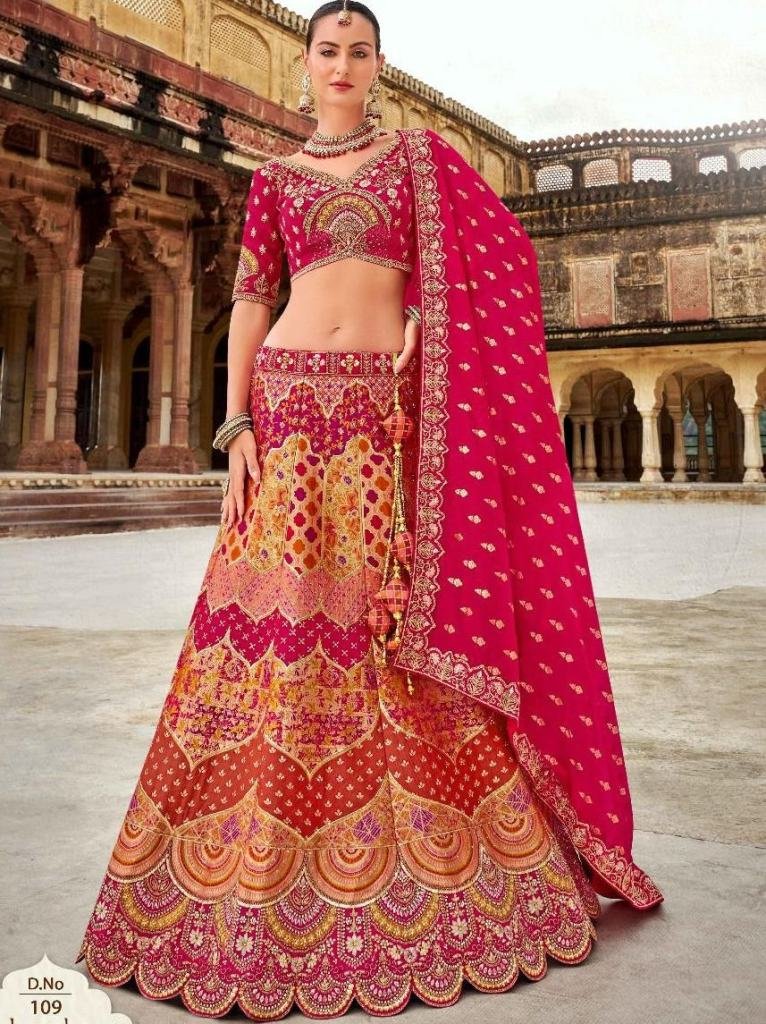Woven Art Silk Sequence Embroidery Lehenga Choli With Dupatta
