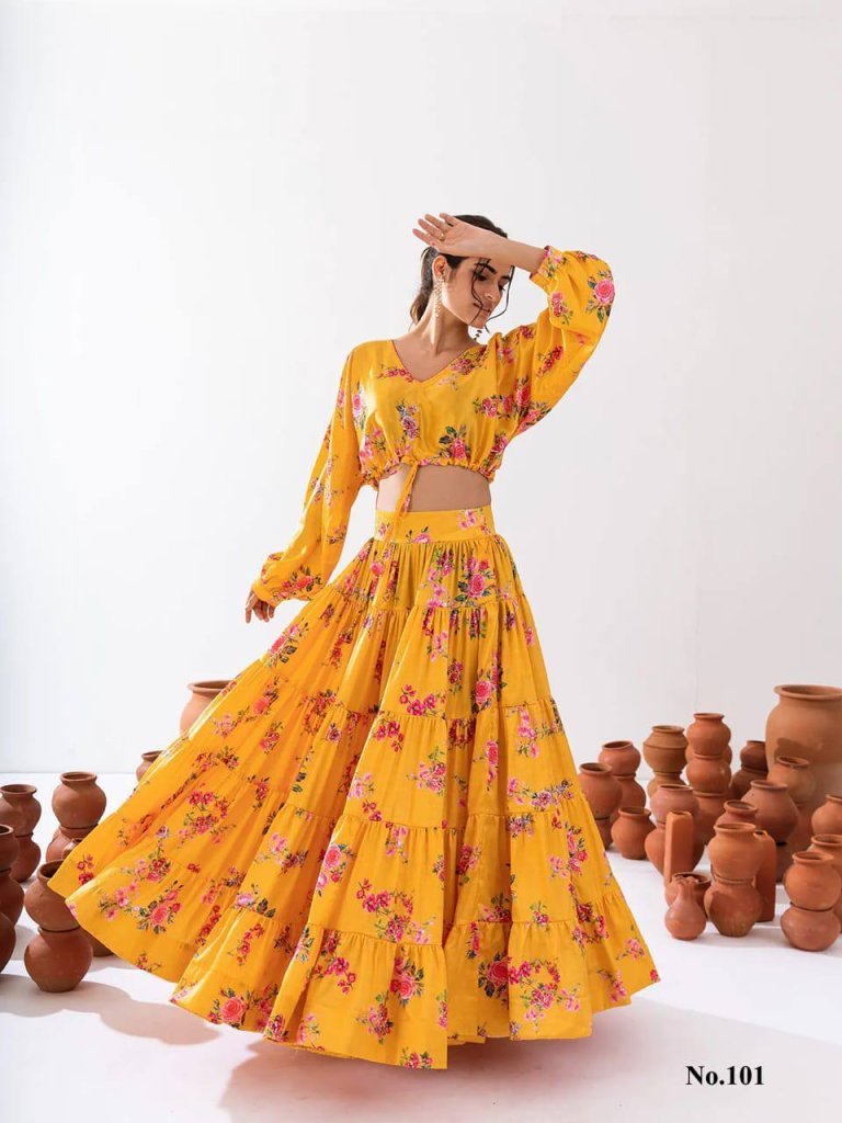 Yellow Trendy Indo Western Attire
