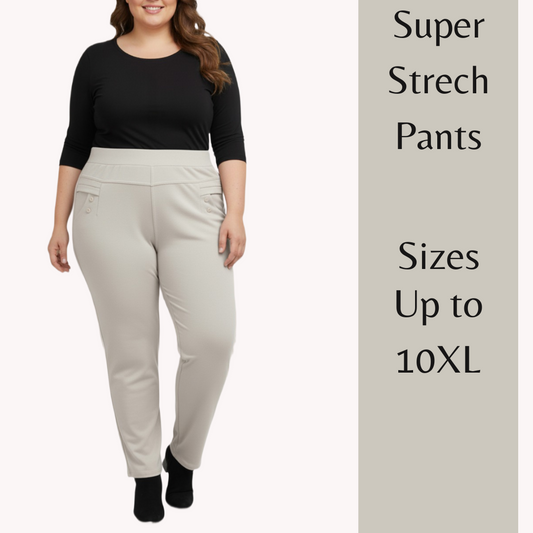 Stretchable Pants Bottom Wear White