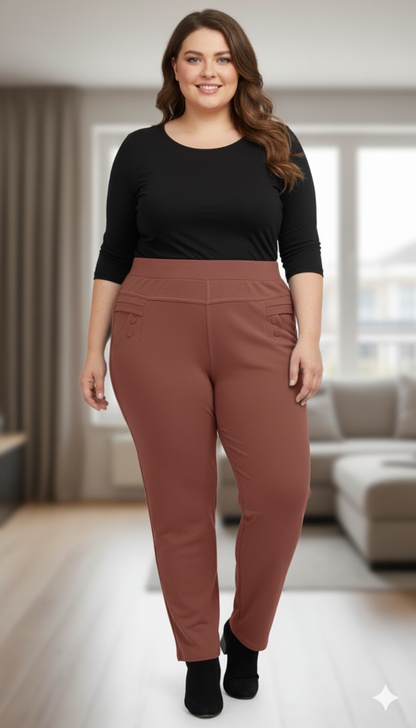 Stretchable Pants Bottom Wear light brown
