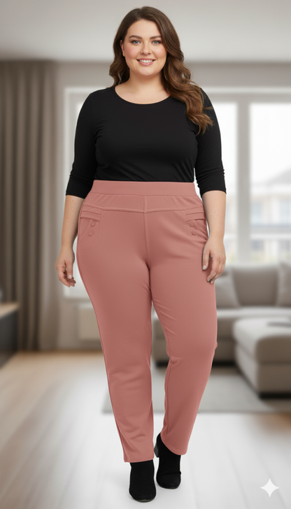 Stretchable Pants Bottom Wear Light Pink