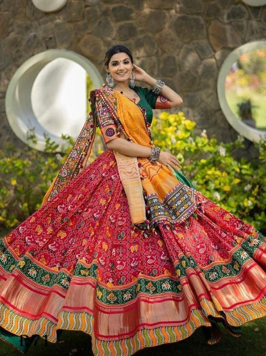 Attractive Muslin Cotton Navaratri Lehenga Choli