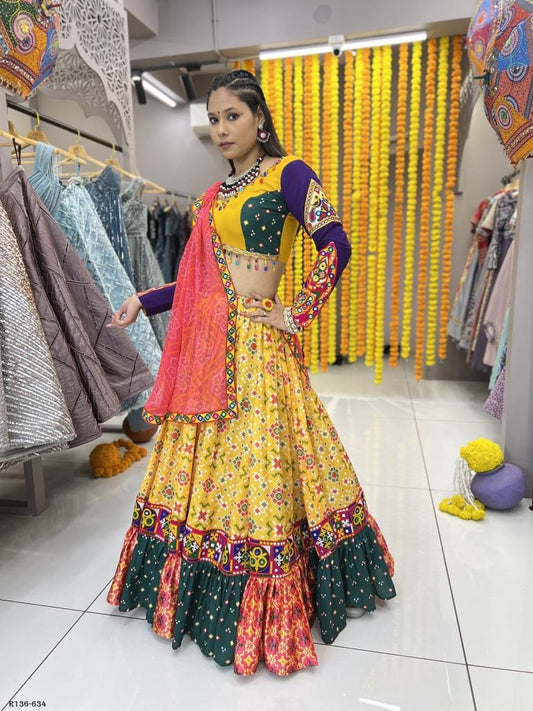 Attractive Patola Printed Lehenga Choli With Gamthi Work Lace