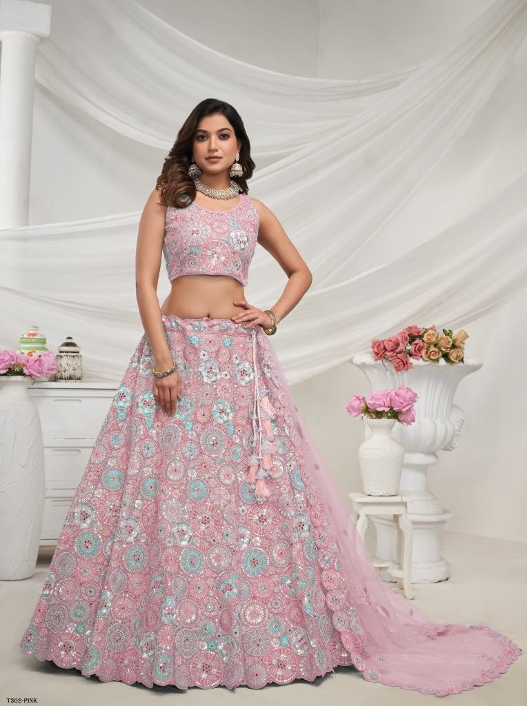 Best Quality Pink Soft Net Lehenga Choli