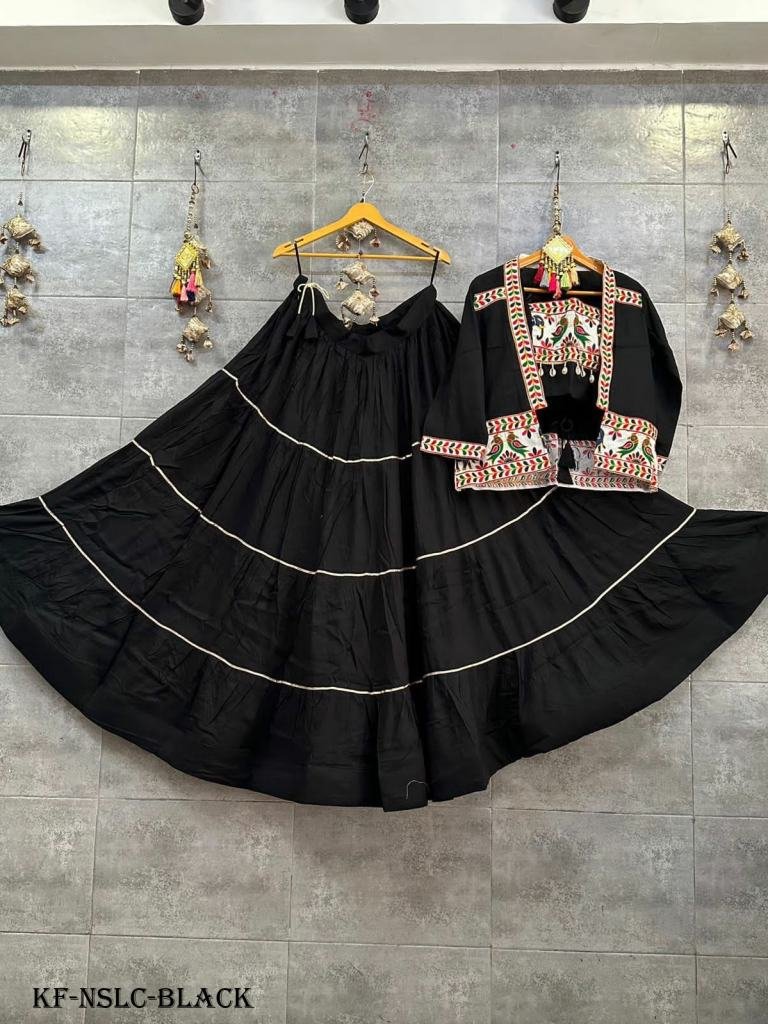 Black Naratri Special Lehenga Choli