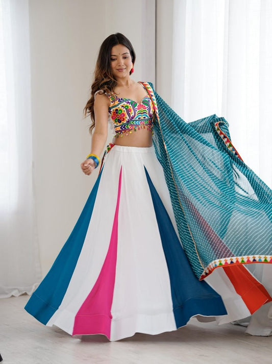 Colorful Navratri Heavy Rayon Lehenga Choli