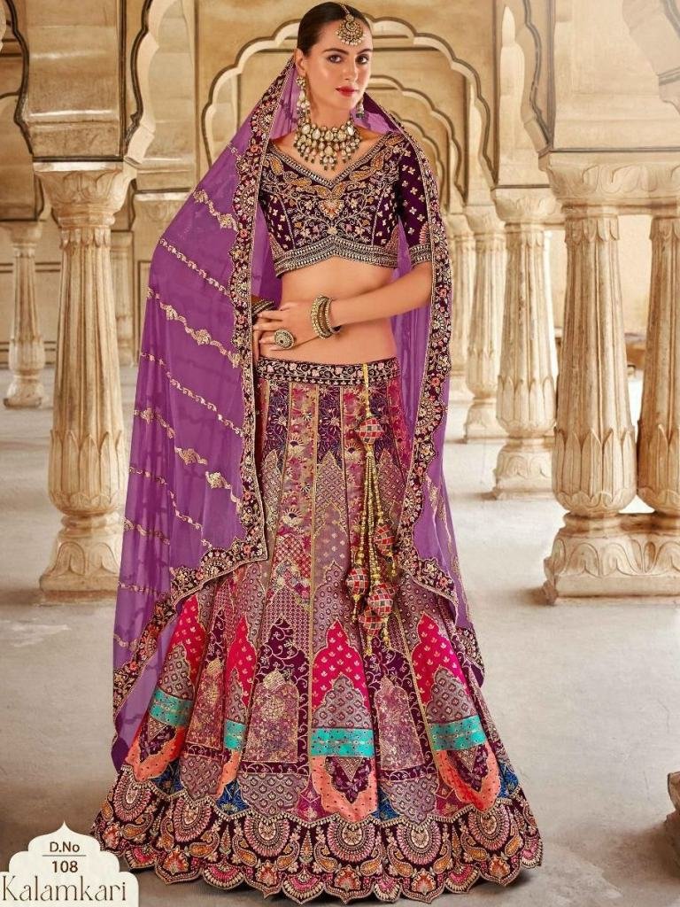 Dazzling Purple Color Zarkan With Coding Work Festival Wear Lehenga Choli