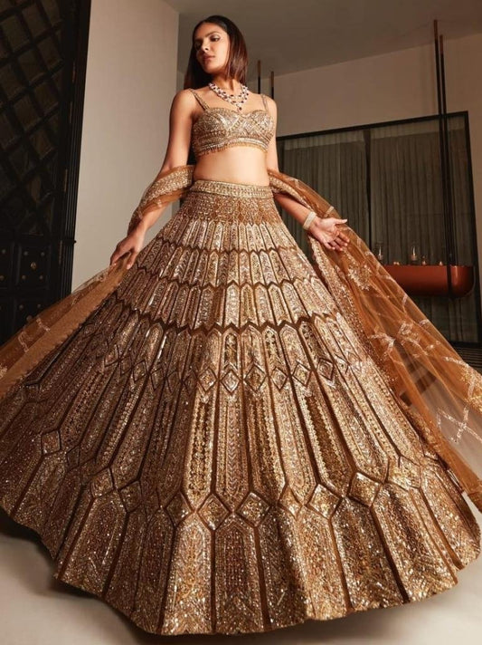 Exclusive Designer Premium Zari And Sequence Work Lehenga Choli