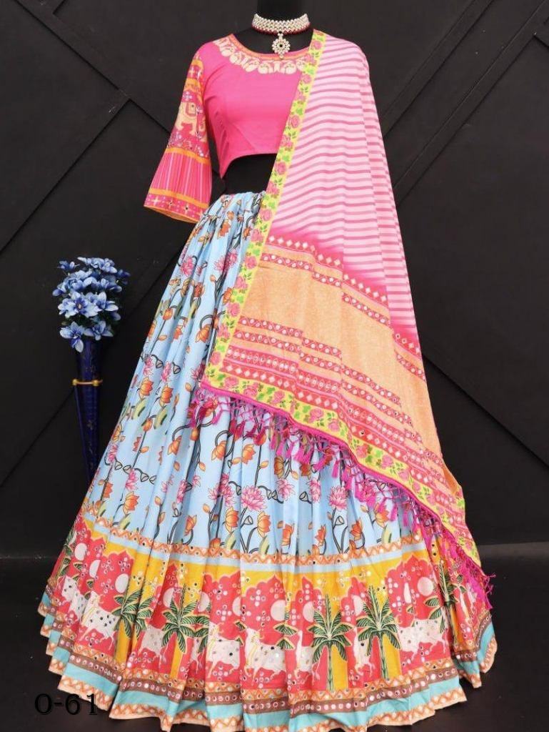 Fancy Digital Printed Pink Lehenga Choli With Dupatta
