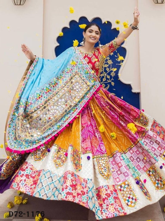 Geeta Rabari Present Navratri Muslin Cotton Lehenga Choli