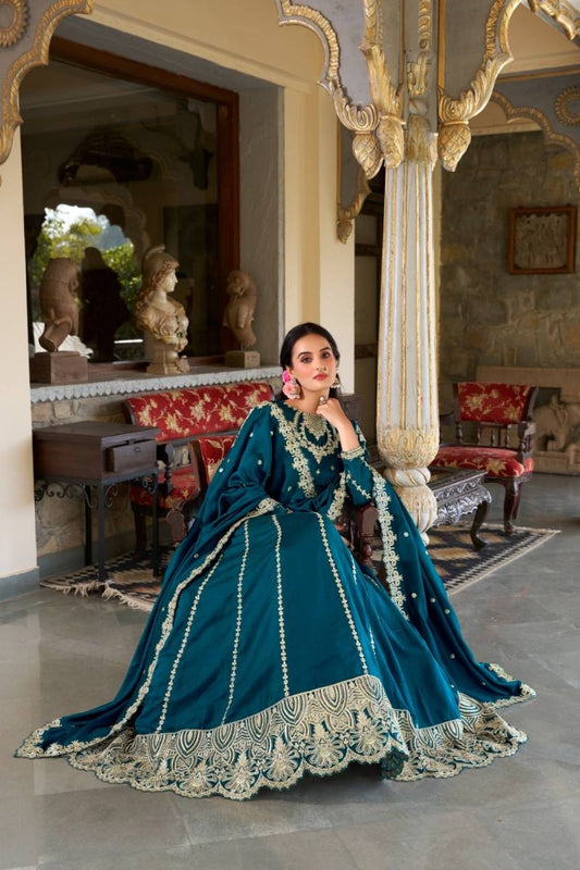 Vichitra Silk Wedding Lehenga