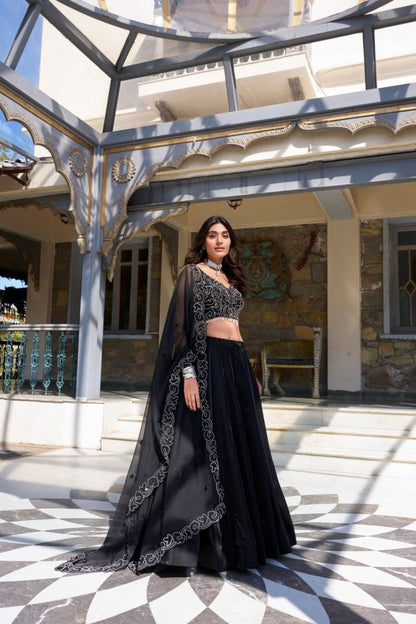 Star Satin Lehenga Set