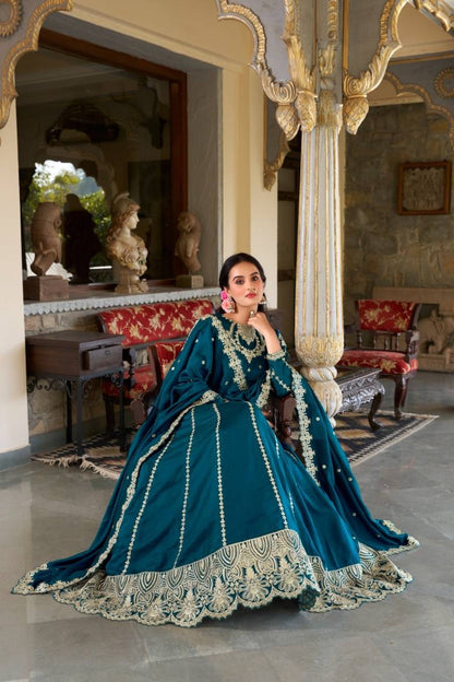 Vichitra Silk Wedding Lehenga