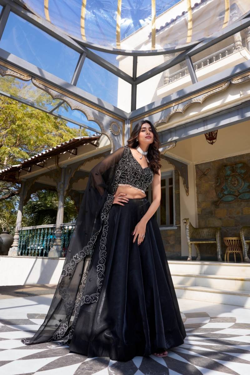 Star Satin Lehenga Set