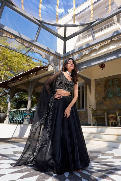 Star Satin Lehenga Set