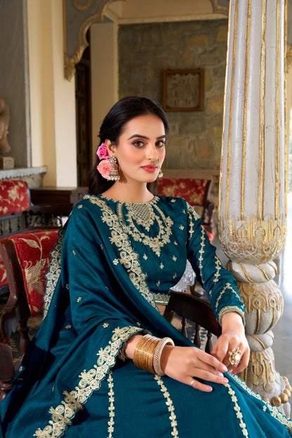 Vichitra Silk Wedding Lehenga