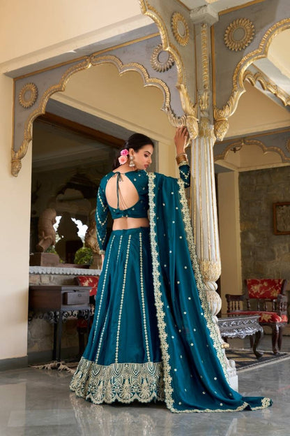 Vichitra Silk Wedding Lehenga