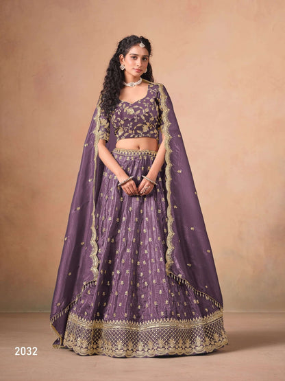 Luxurious Lehenga in Organza Fabric With Exquisite Finishing