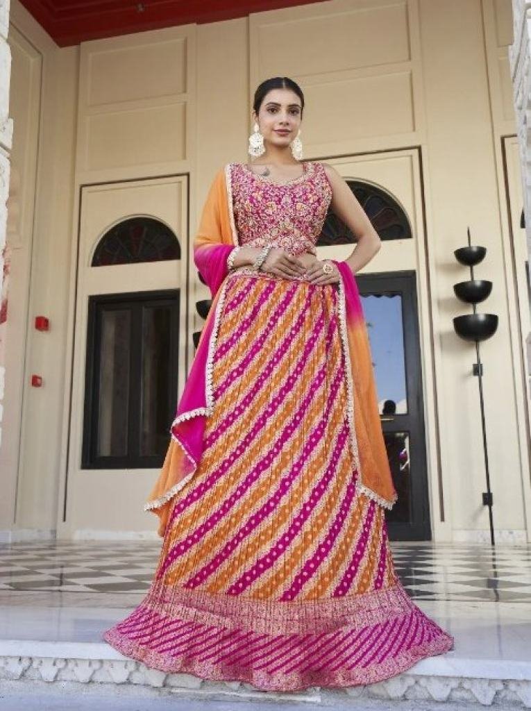Ladies Wedding Wear Embroidery And Hand Work Lehenga Choli By Lapink