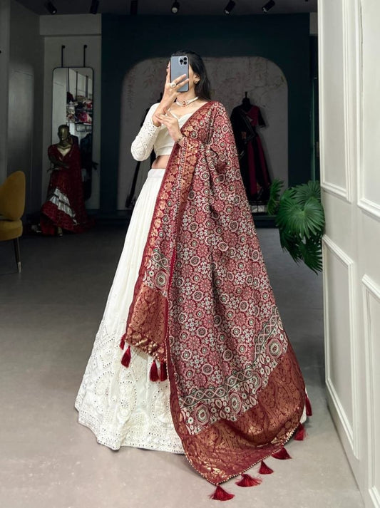 Latest Georgette Lehenga With Printed Dupatta