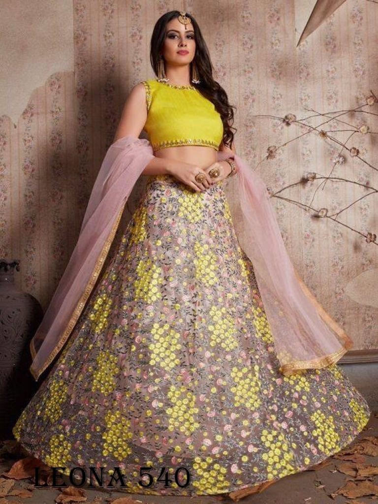 latest Heavy Soft Net Semi Stiched Lehenga Choli at Fab Funda