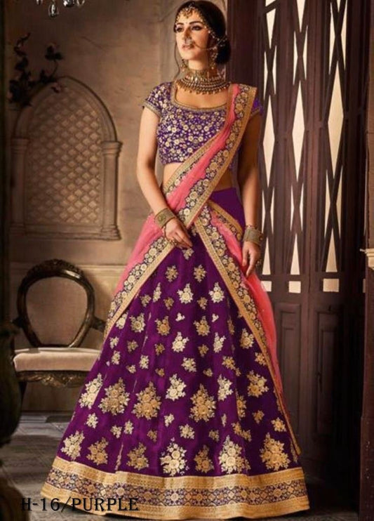 Launching Our New Velvet Silk Purple Dupatta Choli
