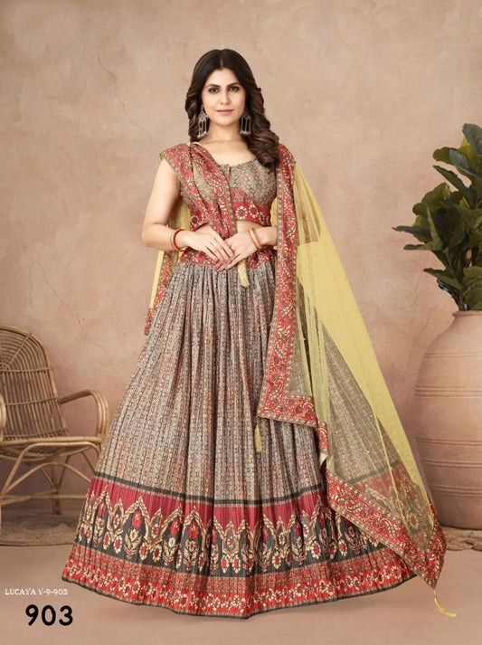 Lucaya V 9 Party Wear Chinon Silk Lehenga Choli