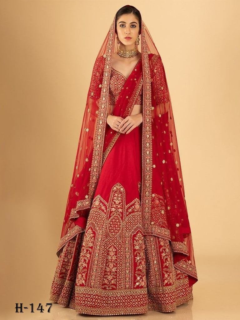 Lunching Georgette Bridal Lehenga Choli With Embroidery Work