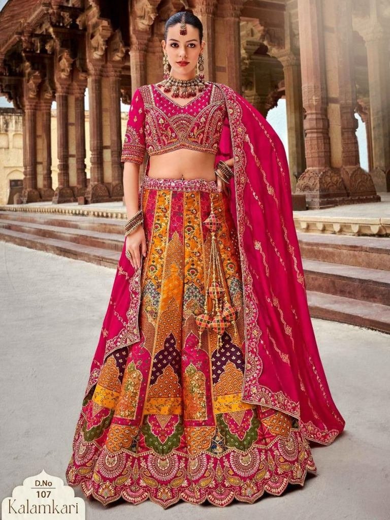 Marvelous Pink Coding Thread Work Silk Engagement Wear Lehenga Choli