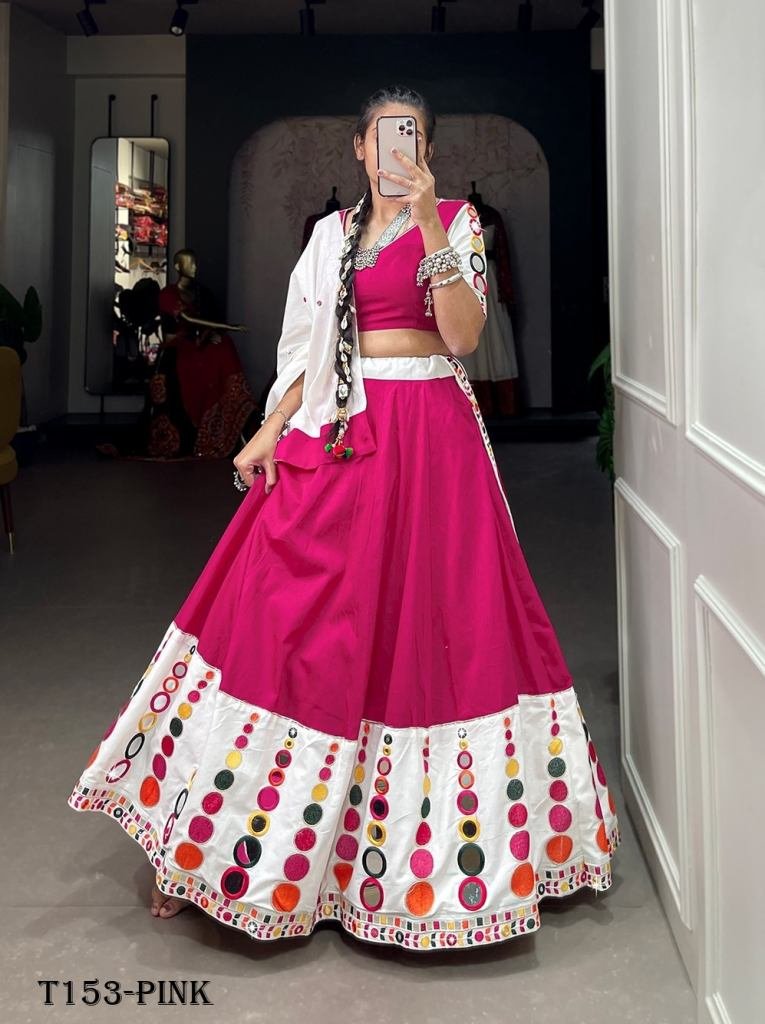 Navratri Collection Pink Cotton Lehenga Choli