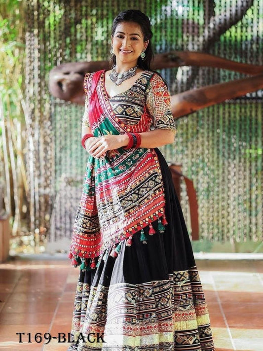 Latest Special Black Muslin Lehenga Choli