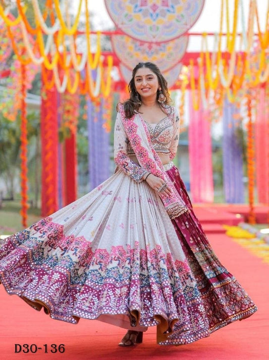 Navratri Special Digital Print Muslin Cotton Lehenga Choli