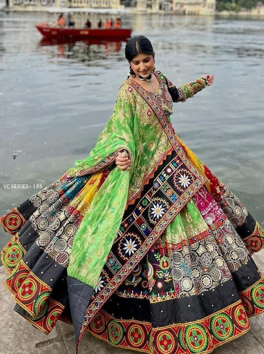 New Launching Digital Print Muslin Cotton Navratri Lehenga Choli