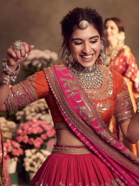 New Launching Embroidery Sequence Work Bridal Lehenga Choli