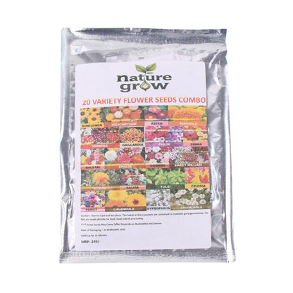Seeds 20 Varieties Of Flower Seeds Combo (1 Pkt  20 Varieties)